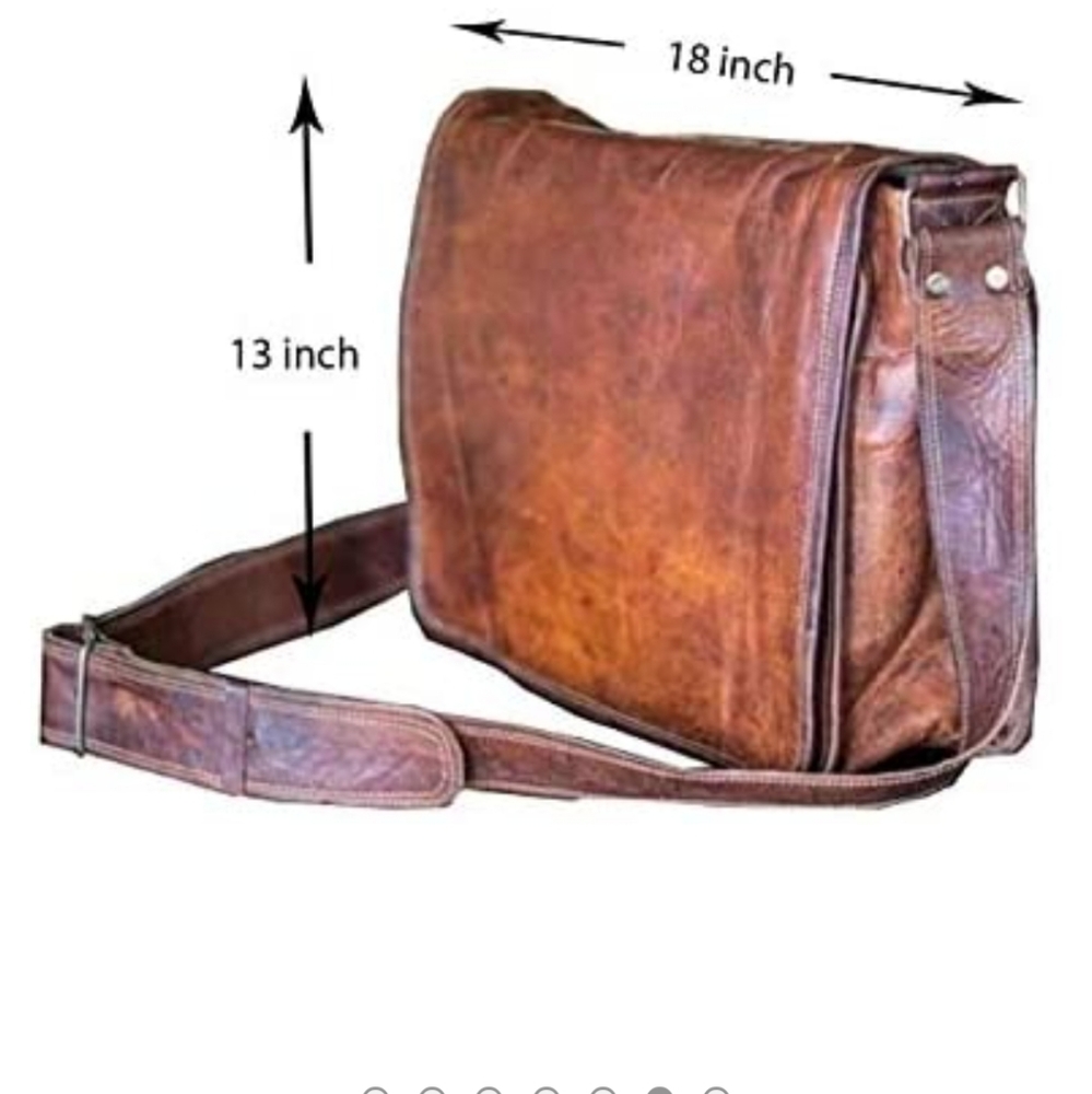 Leather messenger bag